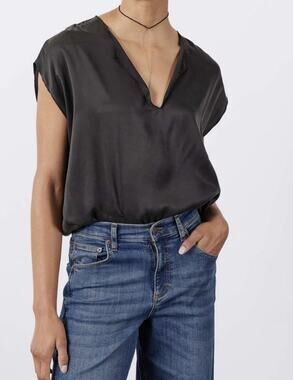 Ruti The All Day Washable Silk Top Black Size Small